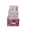 Square storage box 22 cm big roses