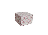 Square storage box 18 cm roses