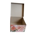Square storage box 22 cm big roses