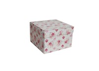 Square storage box 22 cm roses