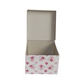 Square storage box 26 cm roses