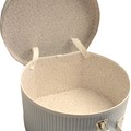 Hat box 40cm blue with white stripes