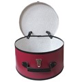 Hat box 40cm burgundy with black trimming