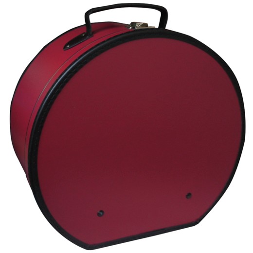 Hat box 40cm burgundy with black trimming