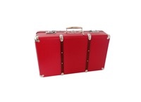 Riveted suitcase 70cm red