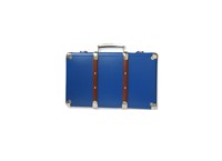 Riveted suitcase 30cm  blue