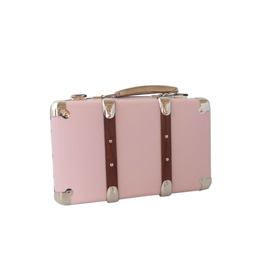 Riveted suitcase 30cm pink