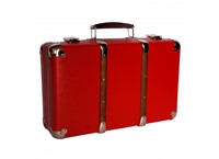 Riveted suitcase 40cm red