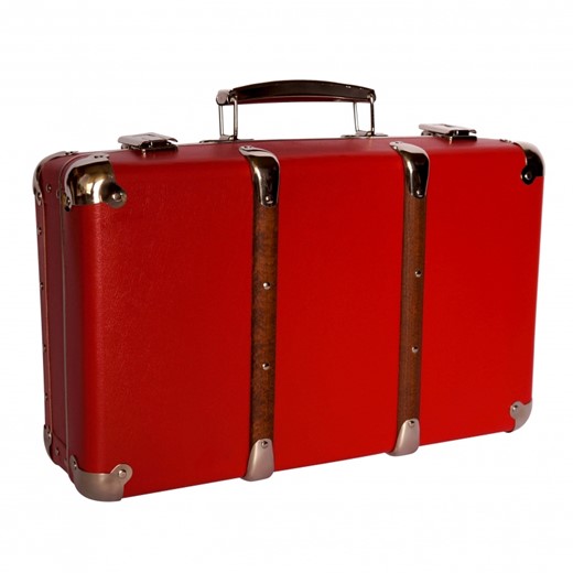 Riveted suitcase 40cm red