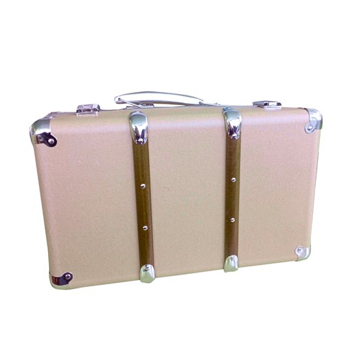 Riveted suitcase 40cm natural