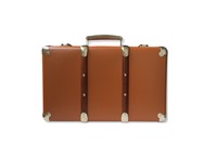 Riveted suitcase 40cm  brown