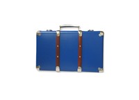 Riveted suitcase 40cm  blue