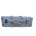 Riveted suitcase 40cm gray-blue