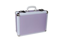 Riveted suitcase 40cm purple