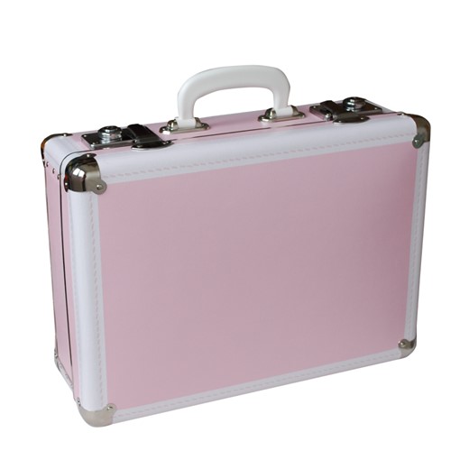 Riveted suitcase 40cm pink