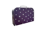 Children´s suitcase 30cm violet with white stars