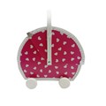 Children´s suitcase baby pram pink with white hearts
