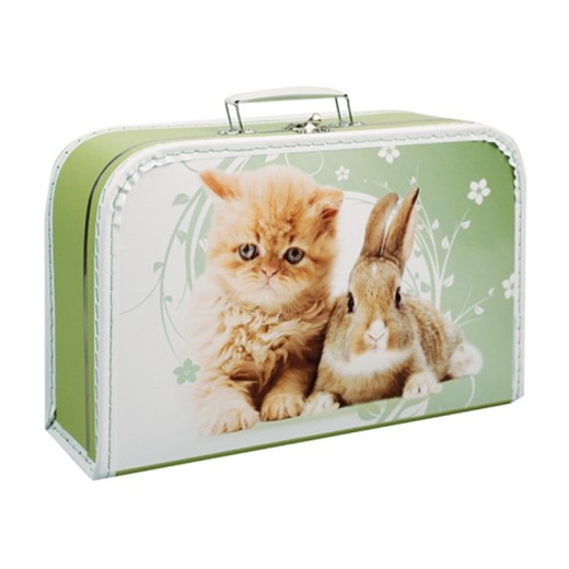 Children´s suitcase 35cm cat and rabbit 