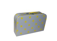 Children´s suitcase 35cm grey with yellow dots (2 cm)