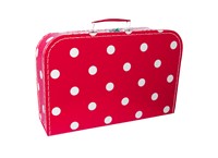 Children´s suitcase 35cm white dots