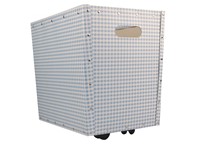 Trolley blue with white squares