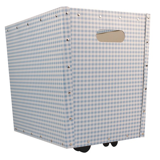 Trolley blue with white squares