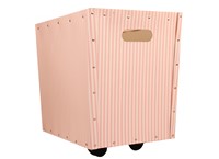 Trolley pink with white stripes