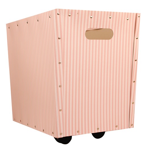 Trolley pink with white stripes