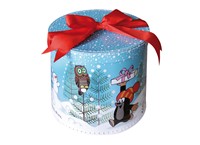 Round box 30cm Mole and winter + hat