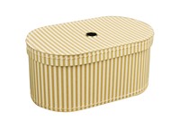 Oval box 27cm natural with stripes