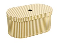 Oval box 31cm natural with stripes
