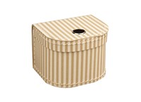 Half oval 22cm natural white stripes 