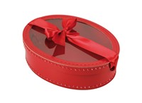 Oval box 29cm red
