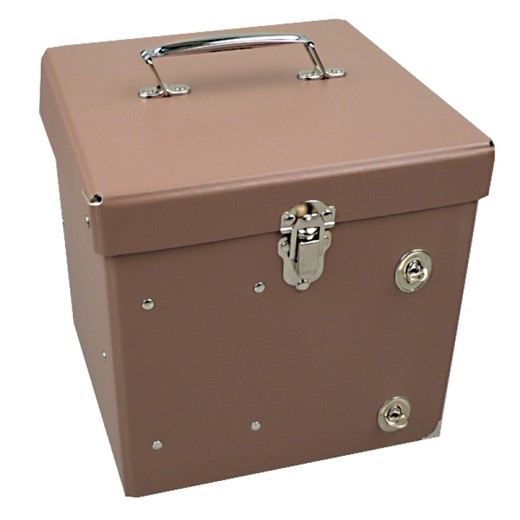 Box with inside shelves 21cm brown