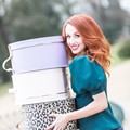 Hat box 40cm leopard