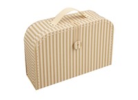 Children´s suitcase 20cm natural with stripes