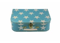 Children´s suitcase 20cm blue with stars