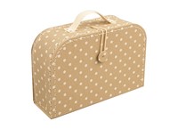 Children´s suitcase 30cm natural with dots
