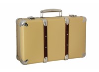 Riveted suitcase 40cm beige-brown