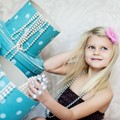 Round box turquoise with white dots 3-set, Leitner collection