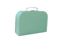 Dětský kufřík 25cm mint, bílé doplňky