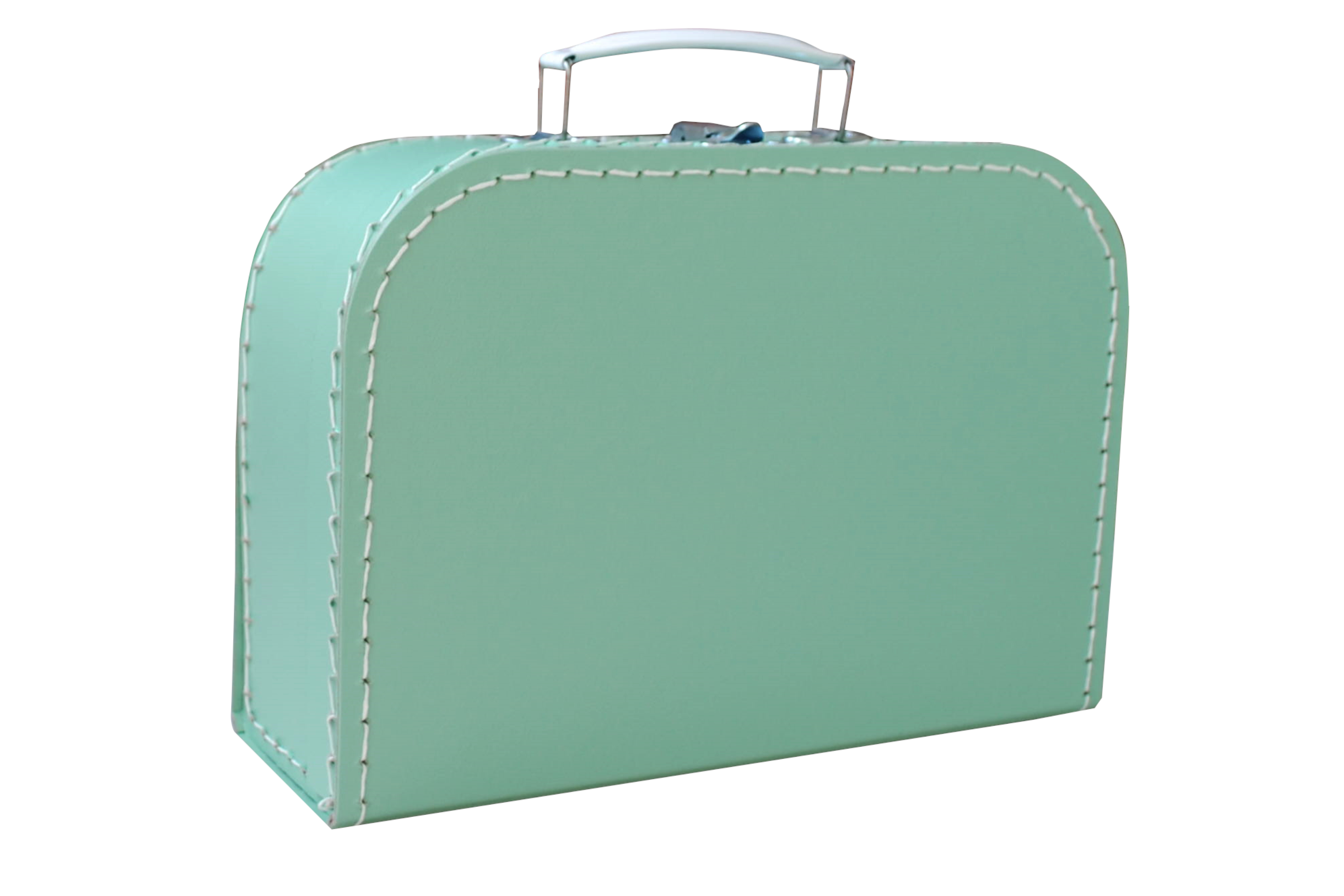 Dětský kufřík 25cm mint, bílé doplňky
