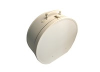 Kloboukovka 40cm bílá s bílou lemůvkou
