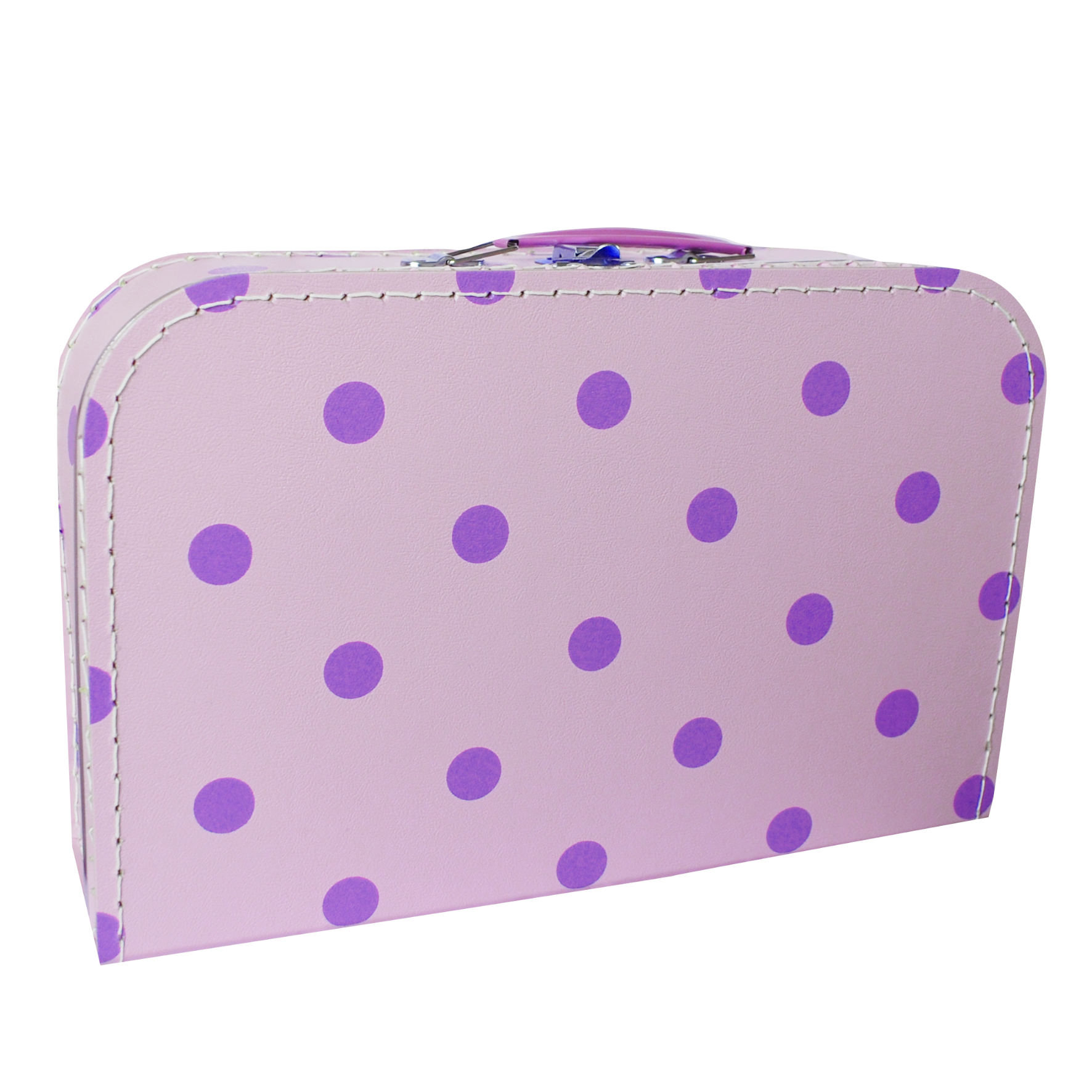 Dětský kufřík 35cm puntík fialový