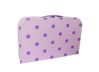 Dětský kufřík 35cm puntík fialový