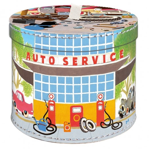 Krabice kulatá 30cm Krtek autoservis