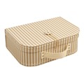 Dětský kufřík 25cm přírodní s proužky